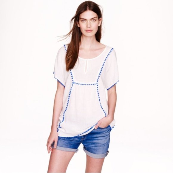 J. Crew Navy Pom Pom Tunic Size X-Small - Picture 3 of 7